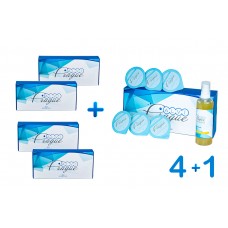 Sada kosmetiky pro karboxyterapeutické přístroje s rozjasnujícím gelem "Bright" 5 ks