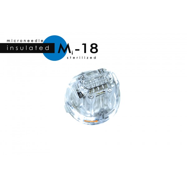 Jednorázová hlavice s izolovanými jehličkami M-18 pro mikrojehličkový RF lifting  Jednorázová hlavice s izolovanými jehličkami M-18 pro mikrojehličkový RF lifting