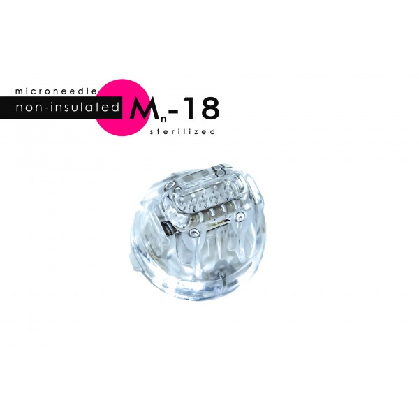 Jednorázová hlavice s neiizolovanými jehličkami M-18 pro mikrojehličkový RF lifting  Jednorázová hlavice s neiizolovanými jehličkami M-18 pro mikrojehličkový RF lifting