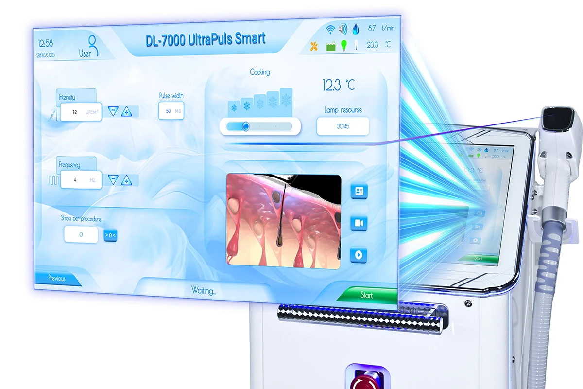 Diodový laser pro epilaci chloupků DL-7000 UltraPuls Smart 4