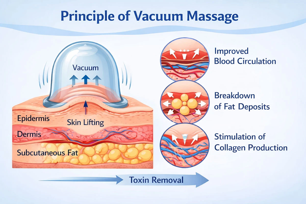 princip působení vakuové masáže