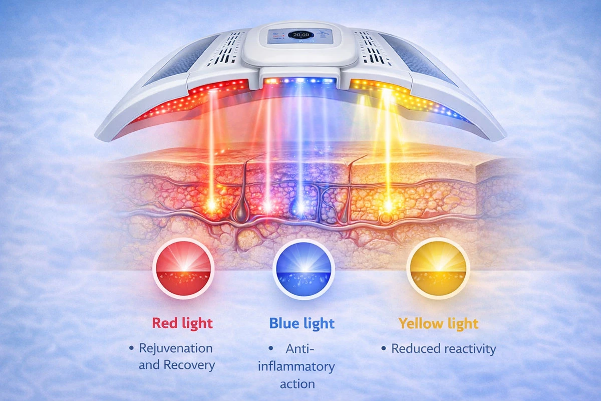 co je LED světelná terapie a jak působí na pokožku